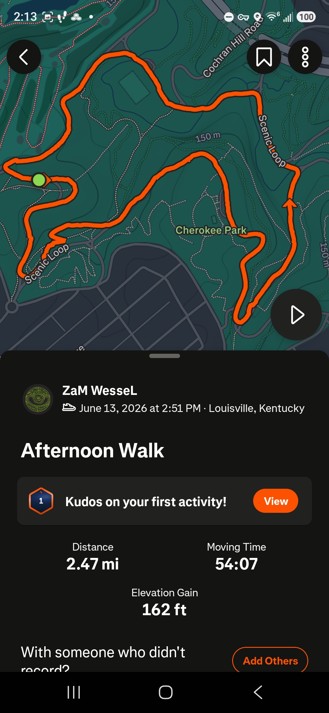 Observer Route 001 stats from Strava