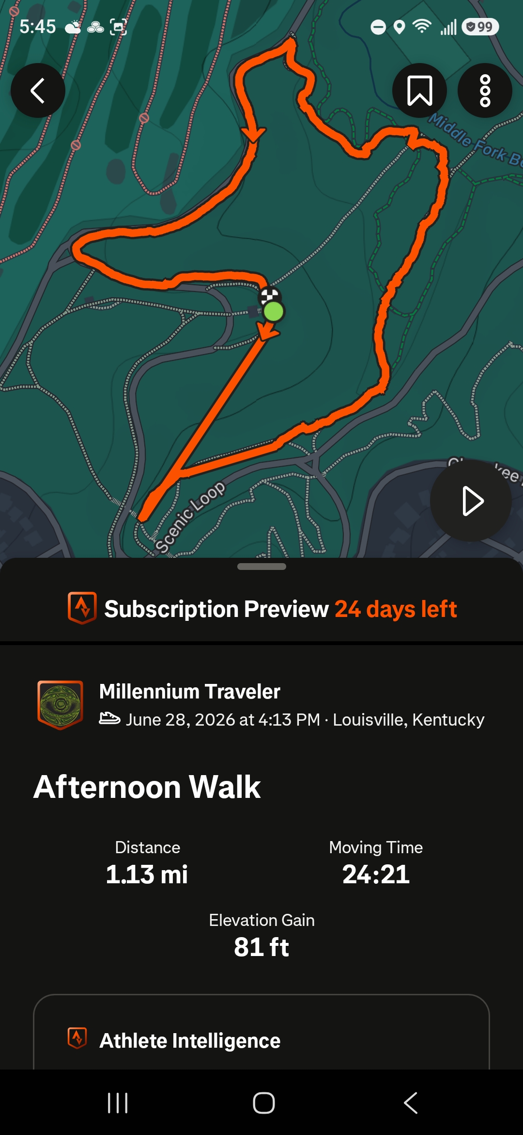 Observer Route 003 stats from Strava