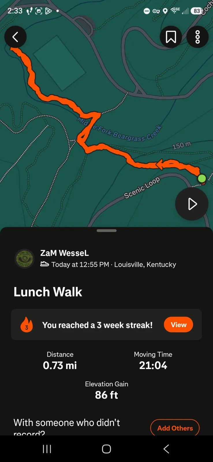 Observer Route 002 stats from Strava